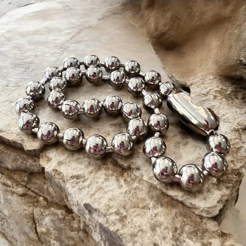 Ball Linked Chain Chunky Choker necklaces modern inspired look 3 different sizes